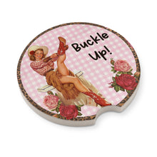 Car Coaster with Cowgirl Buckle Up!