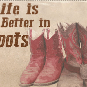 Draw String Backpack Life is Better in Boots