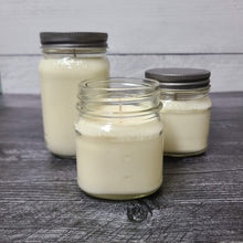 3 mason jar candles different sizes with lids