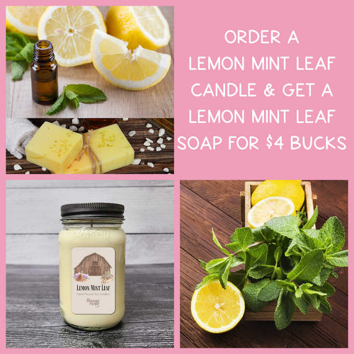 Lemon Mint Leaf Candle & Soap Special