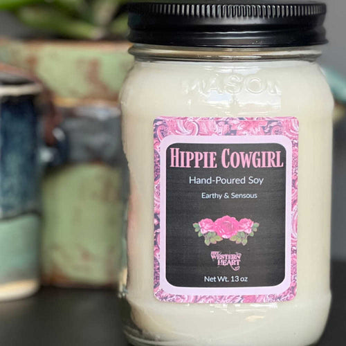 Hippie Cowgirl Nag Champa Scented Soy Candle | My Western Heart