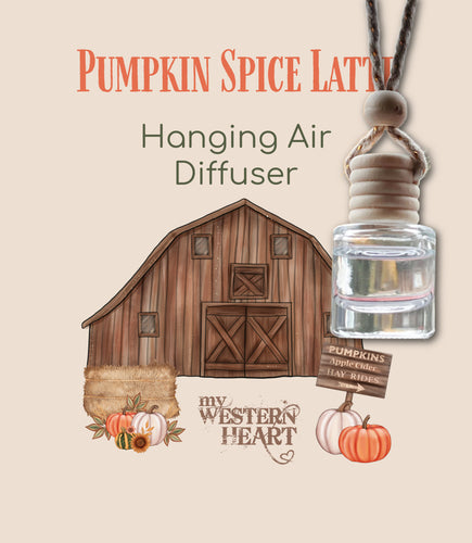 Pumpkin Spice Latte Hanging Car Diffuser, Car Freshener for Fall, Fall Scented Air Diffuser