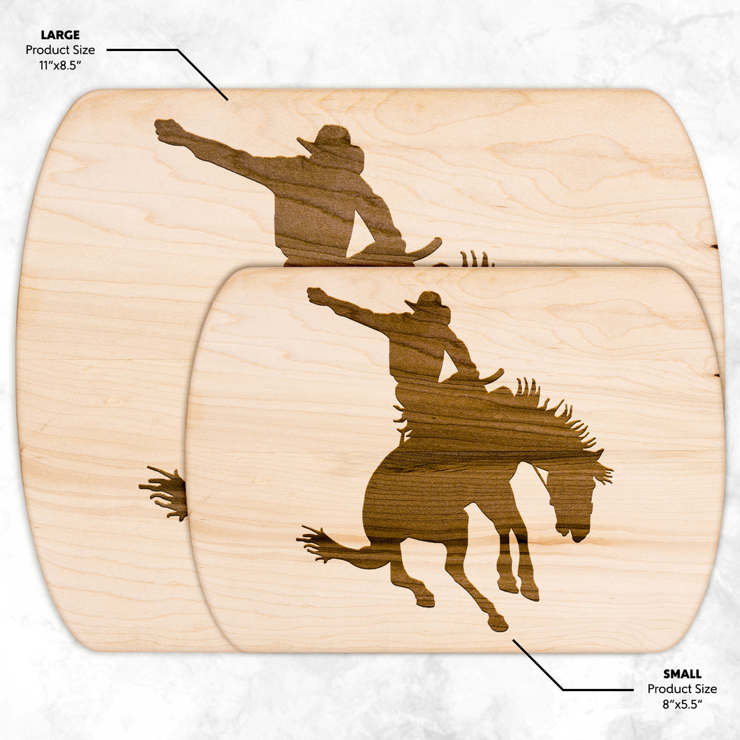 Wooden Cutting Board Bucking Horse Gift for Dad Introducing the newly crafted hardwood cutting boards made especially with the cooking enthusiast in mind. Perfect for any recipe, from grandma’s famous lasagna to some freshly baked cookies, this board has