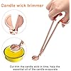 3 in 1 Candle Snuffer Set, 3P Candle Accessory Set with Candle Wick Trimmer, Candle Snuffer and Candles Wick Dipper Candle Cutter Kit for Candle Lovers with Gift Package (Rose Gold)