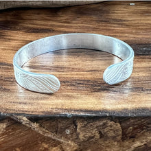 backside of aluminum stamped bracelet