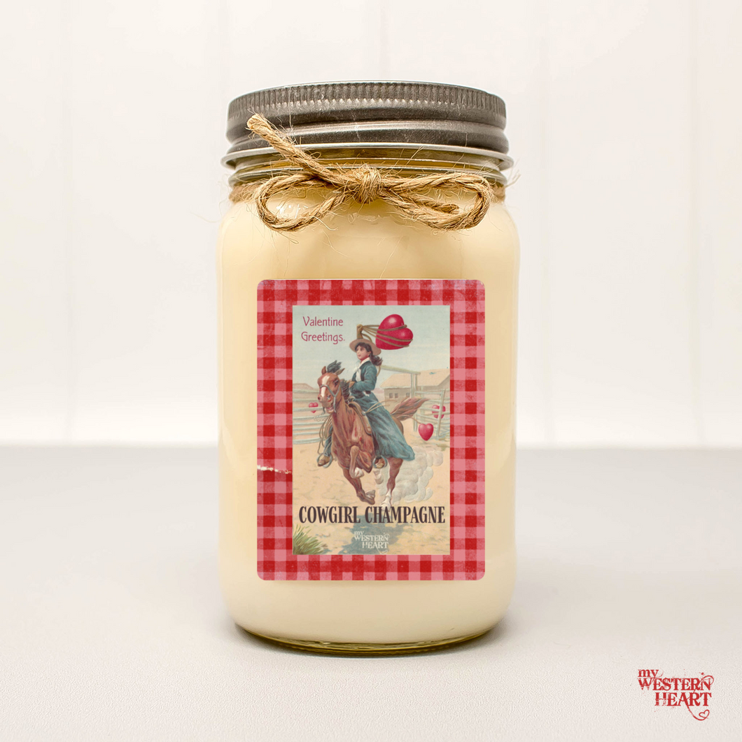 Cowgirl Champagne Candle for Valentine | Perfect Cowgirl Gift Idea | My Western Heart