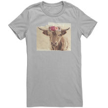 Cow T-Shirt Women's Highland Cow T Shirt Cow with Roses My Western Heart