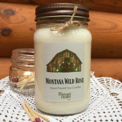 montana wild rose scented candle Seasonal Candles for Spring