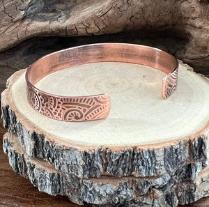 western paisley design copper bracelet